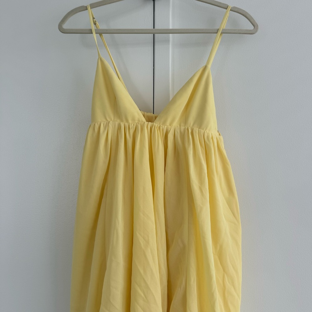 Lovers + Friends Pale Yellow Spaghetti Strap Midi Dress - Picture 3 of 7